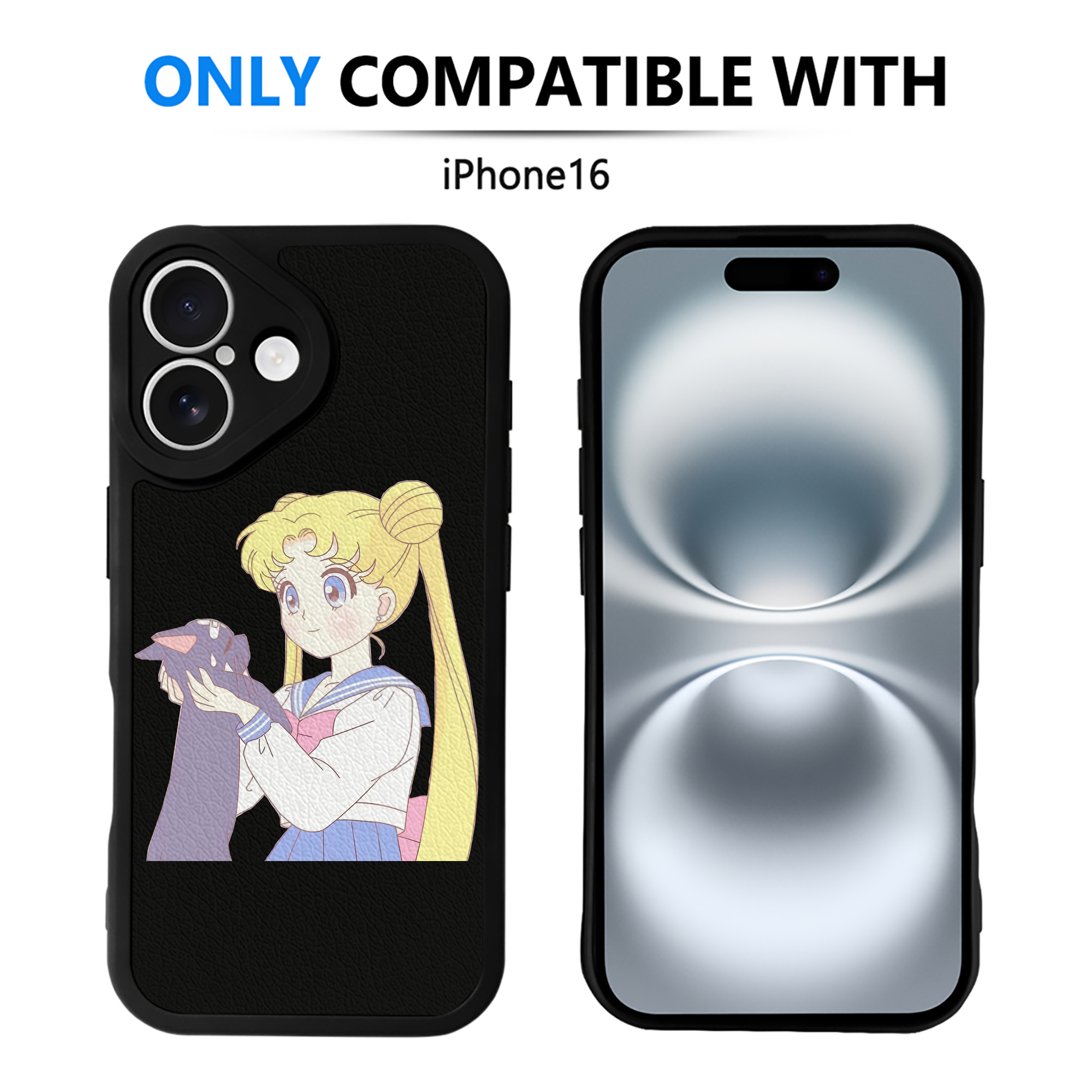 （画像用） 美少女戦士セーラームーン 愛野 美奈子 あいの みなこ Sailor Moon Aino Minako 【iPhone 16シリーズ対応】シリコンスマホケース（レザー調） 材質：シリコン